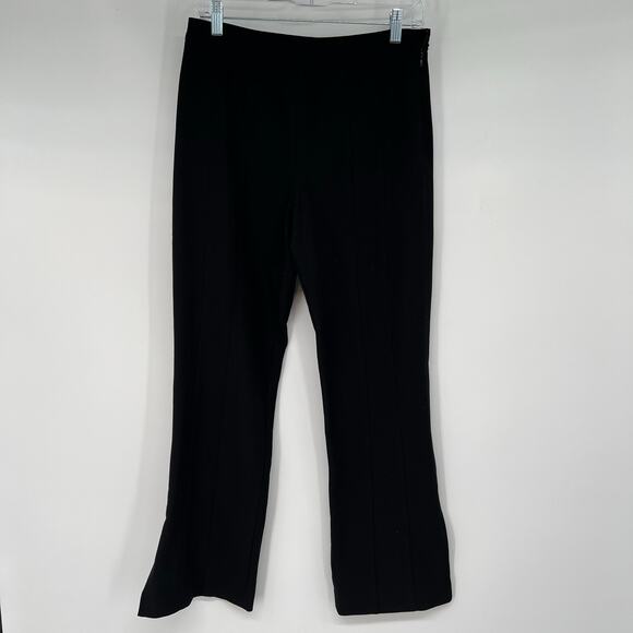 Cinq A Sept Tailored Ankle Slit Hem Trouser Pants Women's Size 6 Black
